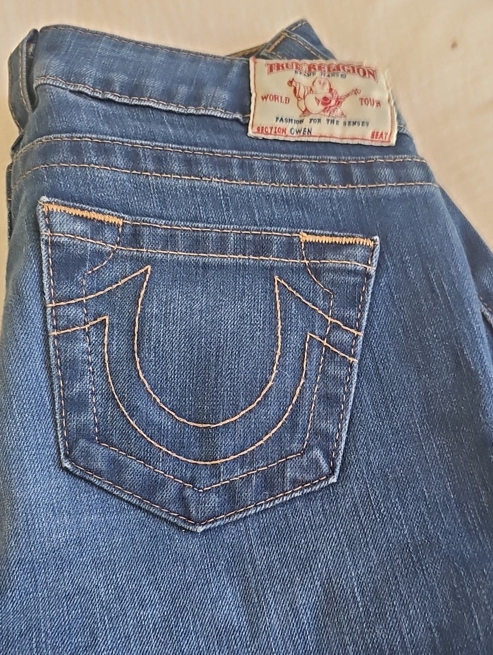True Religion Women's Denim Skinny Jeans in Blue with Contrast Stitch